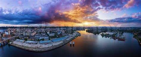 Sunset over Dnipro | Stock image | Colourbox