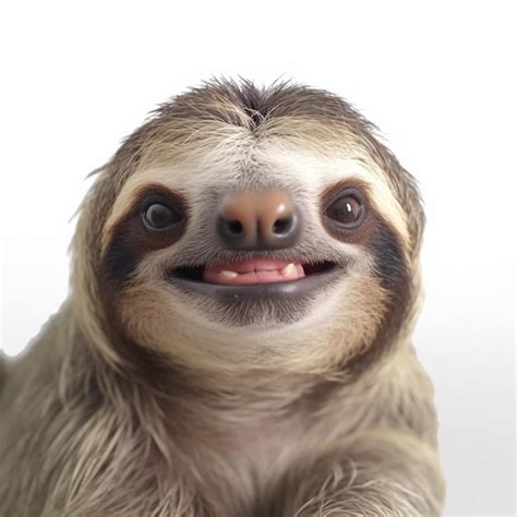 Premium Photo | A smiling sloth with its tongue sticking out