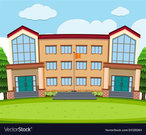 A school building background Royalty Free Vector Image