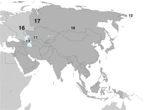 Russia & the Former Republics Physical Features- MAP QUIZ Flashcards | Quizlet