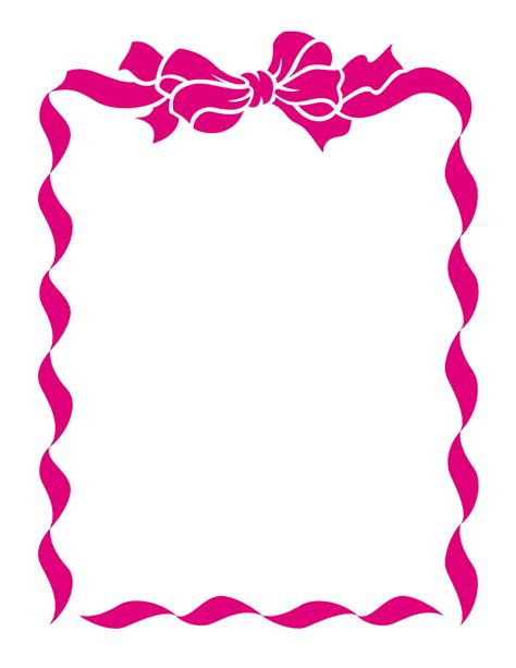 Pink Ribbon Clipart #36687 | Clip art borders, Paper ribbon crafts ...