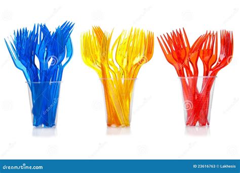 Disposable plastic forks stock image. Image of plastic - 23616763