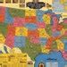 Old Map of United States of America Map Digital Download Vintage Art Image Instant Digital ...