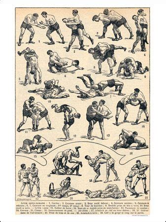 VP13427-02 - Greco Roman Wrestling 1920s (30x40cm Art Print) | Art of Combat | Self defense ...