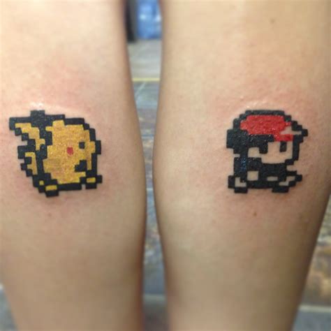 FYeahTattoos.com — Ash and Pikachu from Pokemon Yellow Version on the...