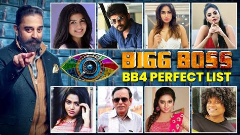 Perfect List Of Bigg Boss 4 Tamil Contestants | Bigg Boss Season 4 ...