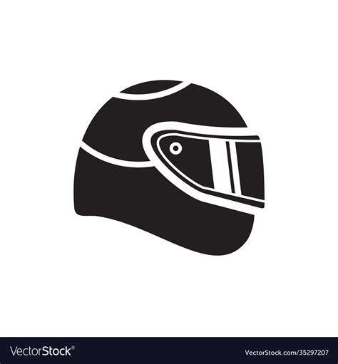 Motorcycle helmet logo design template Royalty Free Vector