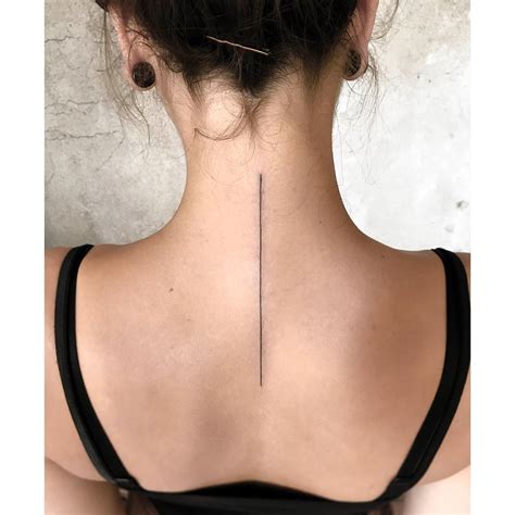 Straight line tattoo by Ann Gilberg - Tattoogrid.net