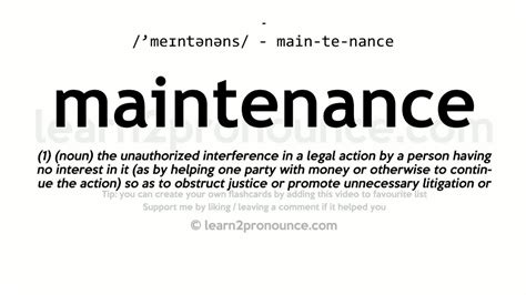 Maintenance Definition | Bruin Blog