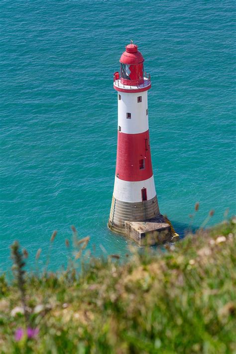 Lighthouse at Beachy Head near Eastbourne, England | Lighthouse, Beautiful lighthouse, Eastbourne