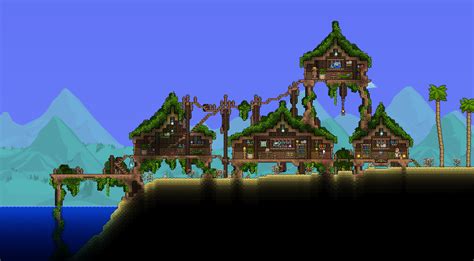 Fishing dock | Terraria house ideas, Terrarium, Terraria house design