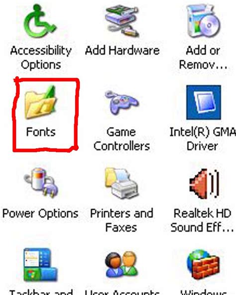 How to Set Fonts into Control Panel?