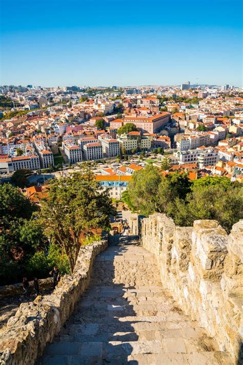 Aerial View of the Lisbon City Old Town Editorial Stock Image - Image of cityscape, landmark ...