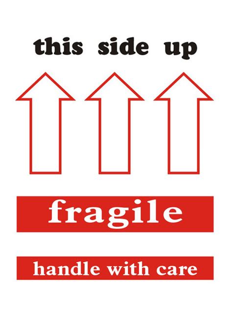 4 x 6" Shipping Labels - "This Side Up-Fragile"