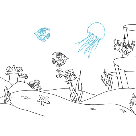 How to Draw an Underwater Scene - Really Easy Drawing Tutorial