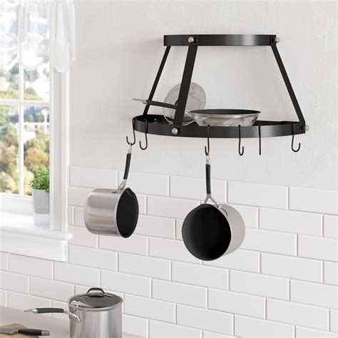 Rebrilliant 2 Shelf Wall Mount Pot Rack & Reviews | Wayfair