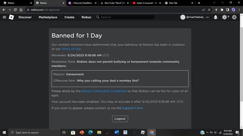 My First Roblox Ban... | Fandom