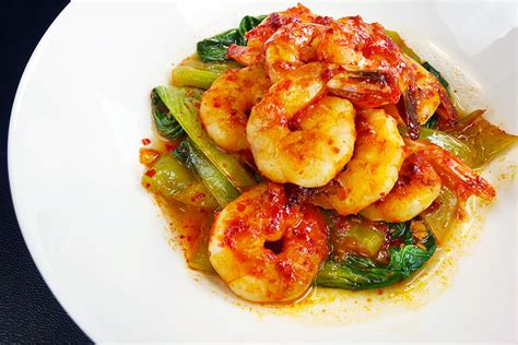 Chilli Garlic Prawns with Chinese Vegetable (Bok Choy) | Asian Inspirations