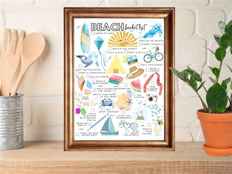 Printable Beach Bucket List Beach To-do List - Etsy