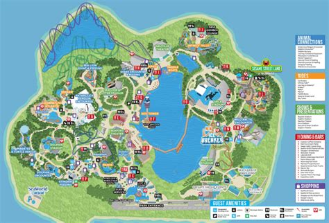 SeaWorld Orlando Map 2022 | Theme Park Brochures