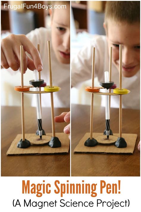 Magic Spinning Pen - A Magnet Science Experiment for Kids - Frugal Fun ...