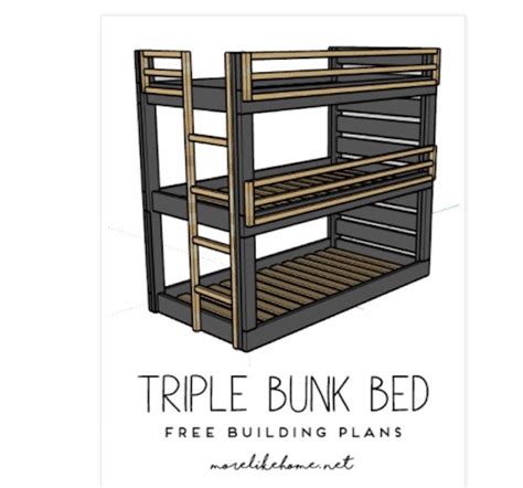 Triple Bunk Beds – Free Woodworking Plan.com