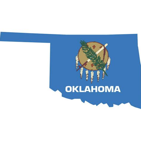 5in x 2.75in Die Cut Oklahoma State Flag Sticker - Walmart.com - Walmart.com