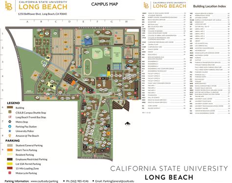 CSULB Campus Map - California State University, Long Beach Campus Map - Ontheworldmap.com