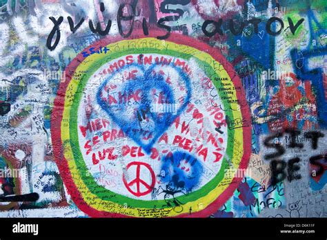 John Lennon Wall, Prague Stock Photo - Alamy