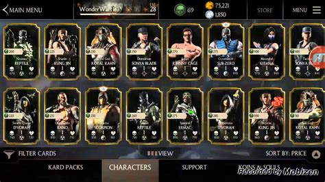 All Mortal Kombat X Characters | Mobile | Showcase - YouTube