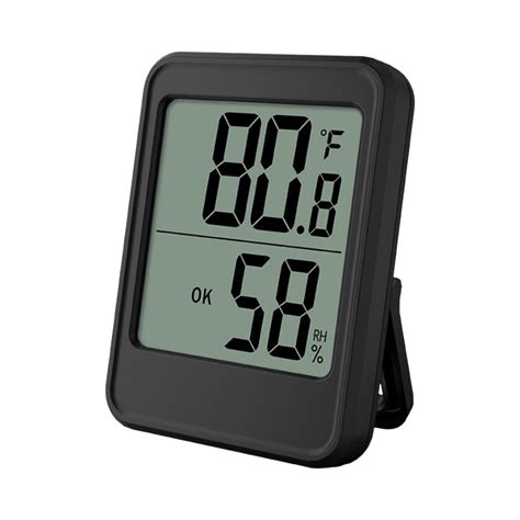 walmeck Indoor Hygrometer Thermometer Large Screen Display Desk Wall ...