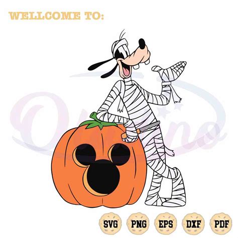 Pluto Mummy Pumpkin Halloween SVG Graphic Designs Files