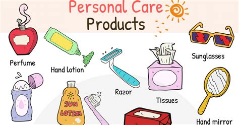 Personal Care Products Names in English • 7ESL | English vocabulary, Vocabulary, Words