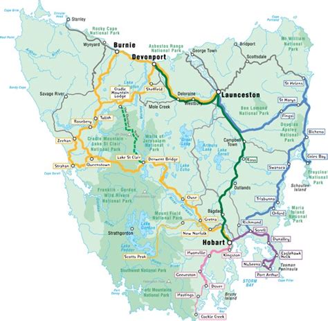 Tasmania National Parks Map - Bank2home.com