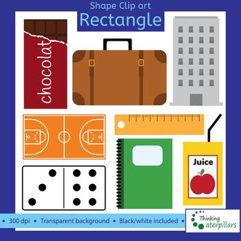 Rectangle objects 2D Clip art (shapes) by ThinkingCaterpillars | TpT