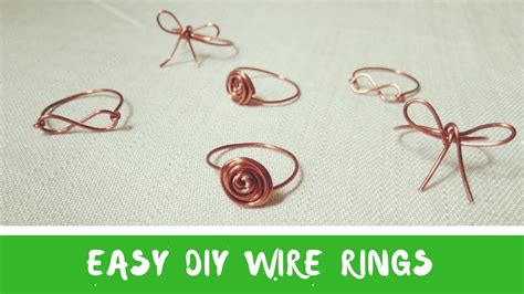 Handmade jewelry 🖤 DIY wire rings 🖤 How to make easy DIY ring with wire by Chic Handi Home - YouTube