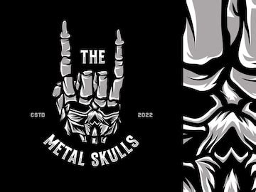 Premium Vector | Metal skull illustration vector for apparel metal hand ...