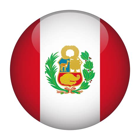 Peru 3D Rounded Flag with Transparent Background 15272122 PNG