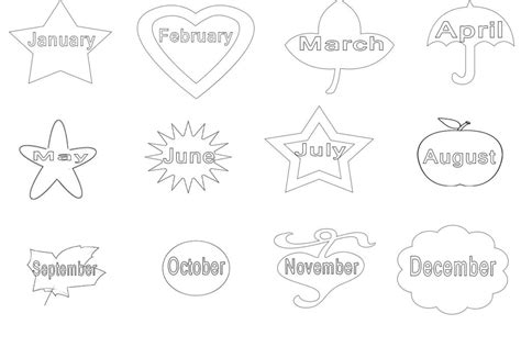 Free Printable 12 Months Of The Year Coloring Pages – Free Coloring Pages for Kids