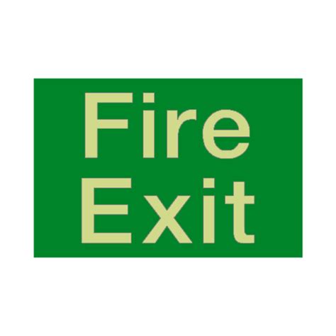 Fire Exit Photoluminescent Sign | PVC Safety Signs