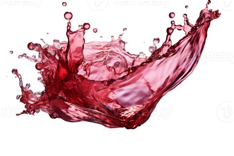 AI generated Red wine splashing out of it on transparent background created with generative AI ...