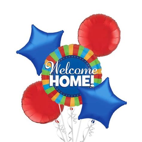 Welcome Home Balloon Bouquet 5pc | Balloon bouquet, Kids party supplies, Party balloons