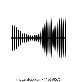 Sound Waves Black White Isolated Icon Stock Vector (Royalty Free ...