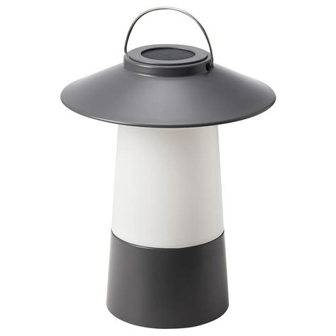 SOLVINDEN LED solar-powered lantern, dark grey - IKEA