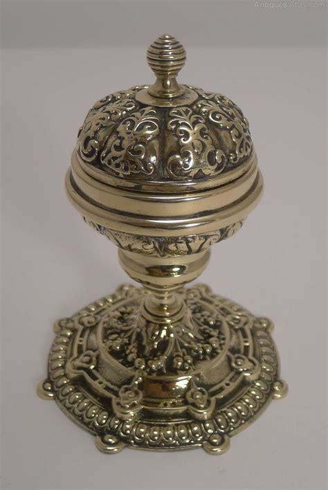 Antiques Atlas - Antique English Brass Inkwell C.1880