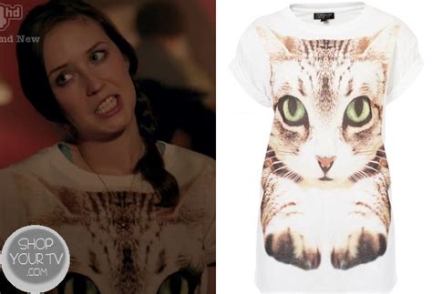 Skins: Season 7 Episode 1 Naomi's Cat Print Shirt | Shop Your TV