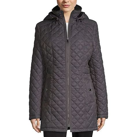 Liz Claiborne Hooded Midweight Quilted Jacket - JCPenney | Quilted jacket, Jackets, Liz claiborne