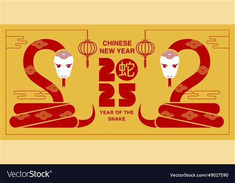 Lunar new year chinese 2025 Royalty Free Vector Image