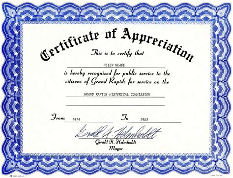 Certificate Of Appreciation Template - The certificate has… | Free certificate templates ...