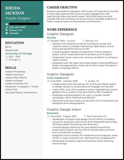 How to Make Graphic Design Resume Examples with No Experience | WPS ...